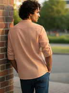 BLUE ROBED Full Sleeve Kurta for men Daily Wear in Orange view 47