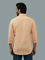 Full Sleeve Spread Collar Cotton Slim Shirt for Men and Boys in Shirt For Men And Green by BLUE ROBED, detail view