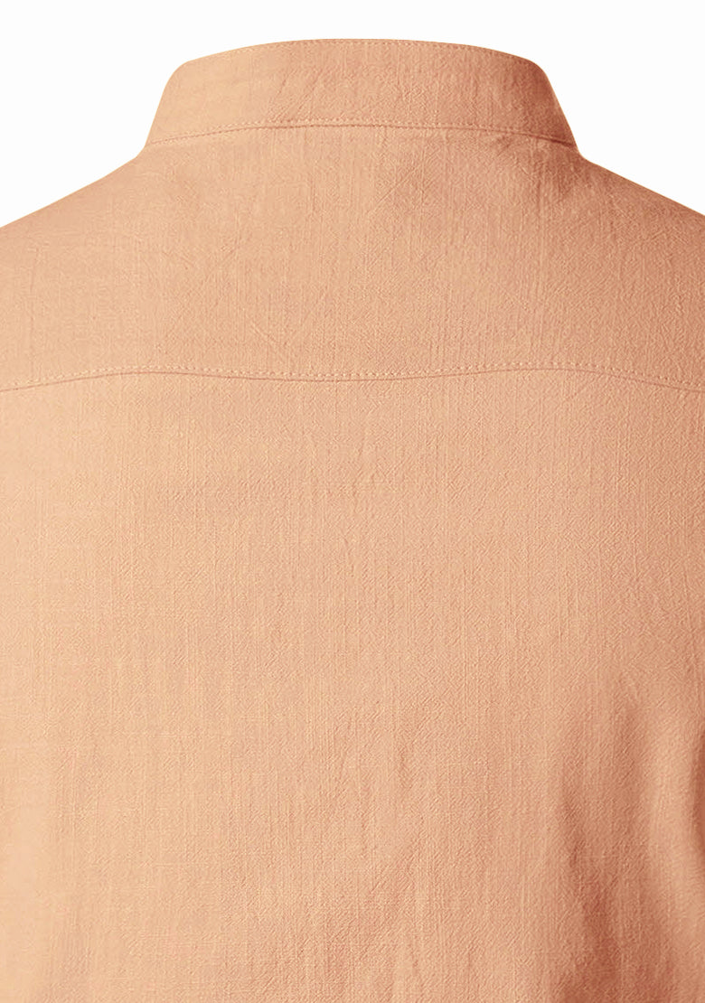 BLUE ROBED men's Casual ZIP Style Full Sleeve Kurta in Orange view 45