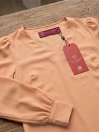Women’s Crepe Formal Top | Elegant V-Neck Office Wear Blouse