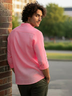 BLUE ROBED Full Sleeve Kurta for men Daily Wear in Peach view 50