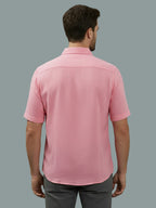 Half Sleeve Spread Collar Cotton Slim Shirt for Men and Boys in Shirt For Men And Yellow by BLUE ROBED, fabric detail