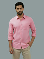 Full Sleeve Spread Collar Cotton Slim Shirt for Men and Boys in Shirt For Men And Green by BLUE ROBED, front view