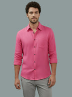 Full Sleeve Spread Collar Cotton Slim Shirt for Men and Boys in Shirt For Men And Green by BLUE ROBED, fit view