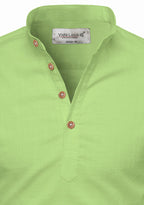 BLUE ROBED men's Casual Slim Fit Full Sleeve Kurta in Parrot view 90