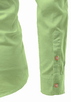 BLUE ROBED men's Casual Slim Fit Full Sleeve Double Pocket Cotton Kurta in Parrot view 82