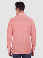 BLUE ROBED men's Full Sleeve Casual Cotton Kurta in Peach view 44