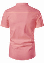 BLUE ROBED men's Half Sleeve Casual Cotton Kurta Office Wear in Peach view 42