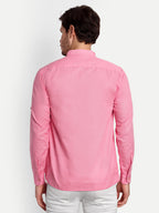 BLUE ROBED men's Casual Slim Fit Full Sleeve Double Pocket Cotton Trendy Kurta in Peach view 87