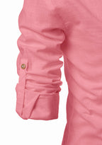 BLUE ROBED men's Casual Slim Fit Full Sleeve Kurta in Peach view 63