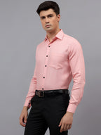 Men's Full Sleeve Spread Collar Premium Casual Shirt for Men in Black by BLUE ROBED, side view