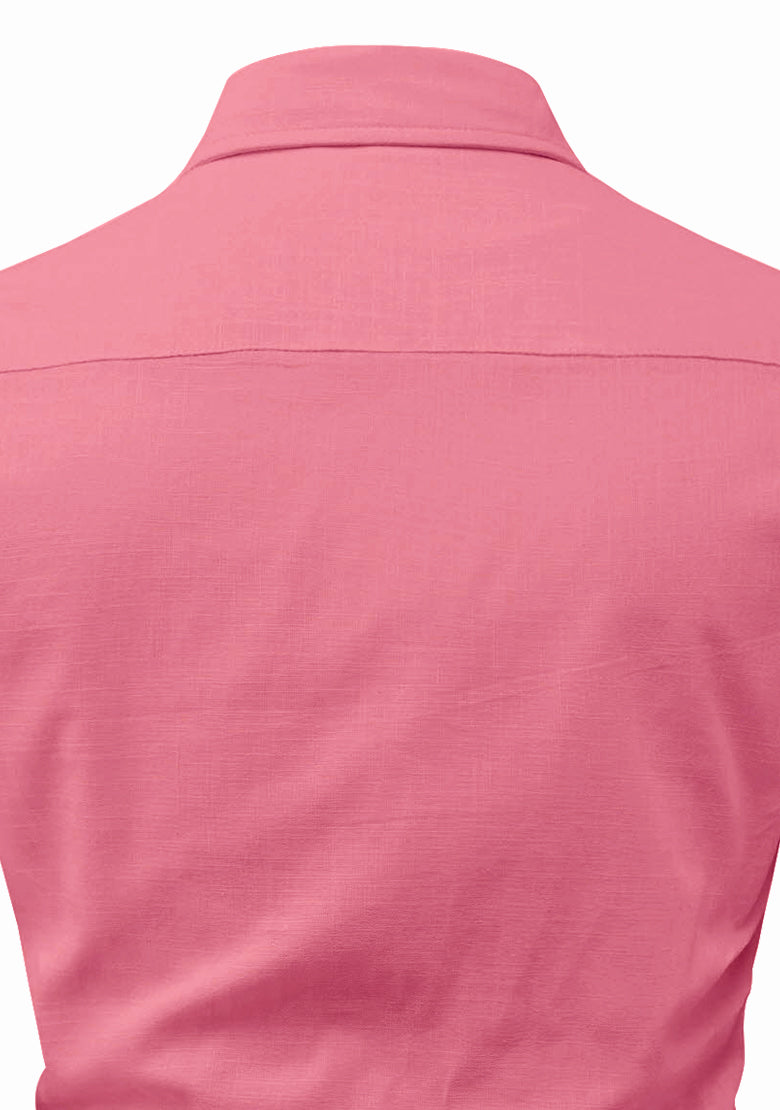 BLUE ROBED men's Full Sleeve Casual Cotton Kurta in Peach view 63