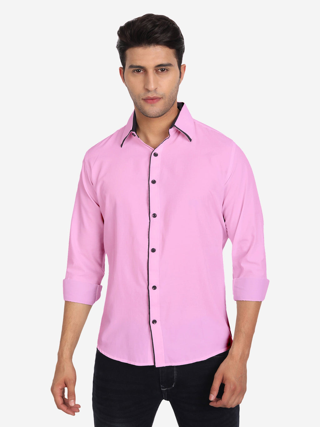Men's Casual Full Sleeve XMan Shirt in White by BLUE ROBED, fabric detail