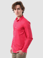 Men's Formal Full Sleeve Plain Shirt in White by BLUE ROBED, front view