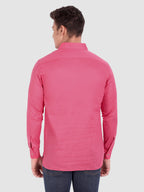 BLUE ROBED men's Full Sleeve Casual Cotton Kurta in Pink view 49