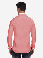 Men's Casual Shirt Full Sleeve Oxford Design Shirt in Black by BLUE ROBED, fit view