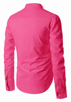 BLUE ROBED men's Casual ZIP Style Full Sleeve Kurta in Pink view 53