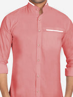 Men's Casual Shirt Full Sleeve Oxford Design Shirt in Black by BLUE ROBED, fabric detail