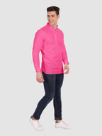 BLUE ROBED men's Casual ZIP Style Full Sleeve Cotton Kurta in Pink view 45