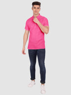 BLUE ROBED men's Half Sleeve Casual Cotton Kurta Daily Wear in Pink view 56