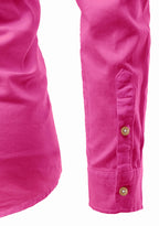 BLUE ROBED men's Casual Slim Fit Full Sleeve Double Pocket Cotton Kurta in Pink view 96
