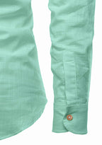 BLUE ROBED men's Casual Slim Fit Full Sleeve Kurta in Pista view 121
