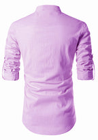BLUE ROBED men's Casual ZIP Style Full Sleeve Kurta in Purple view 56