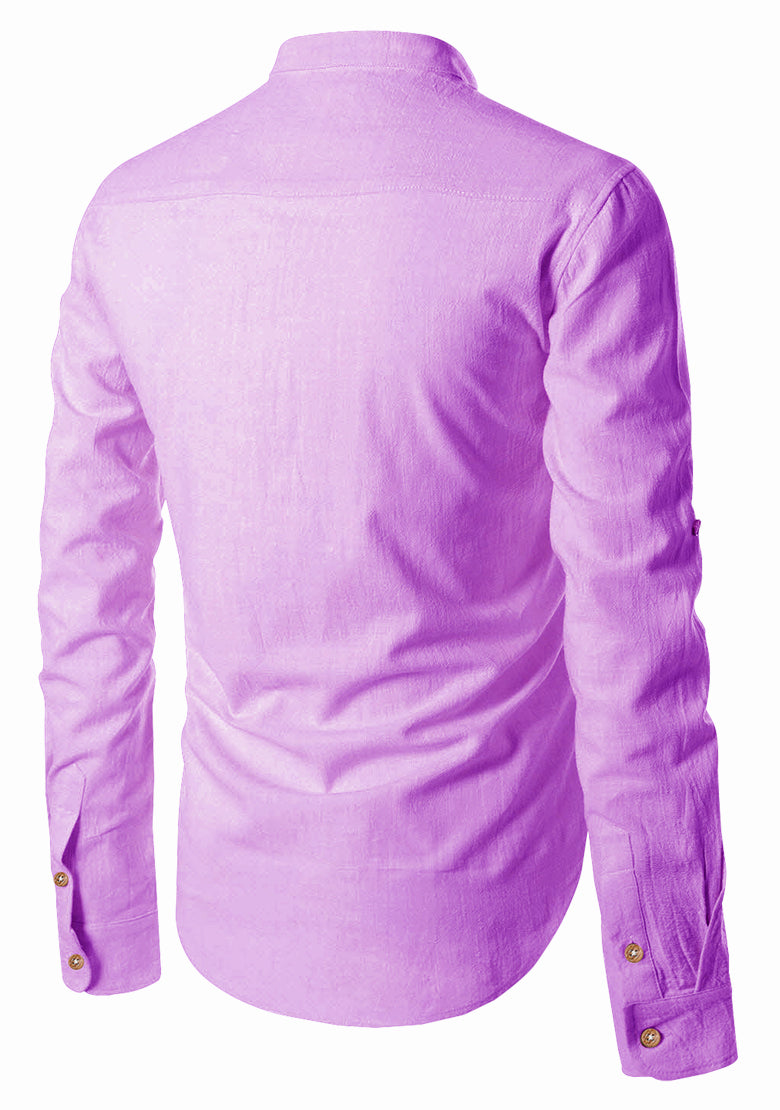 BLUE ROBED men's Casual ZIP Style Full Sleeve Kurta in Purple view 58