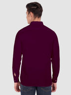 BLUE ROBED men's Casual Slim Fit Full Sleeve Cotton Kurta in Purple view 65