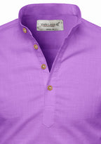 BLUE ROBED men's Casual Slim Fit Full Sleeve Kurta in Purple view 76