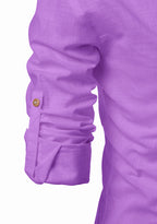 BLUE ROBED men's Casual Slim Fit Full Sleeve Kurta in Purple view 77