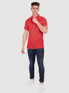 BLUE ROBED men's Half Sleeve Casual Cotton Kurta Daily Wear in Red view 71