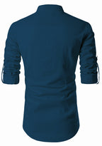 BLUE ROBED men's Casual ZIP Style Full Sleeve Kurta in Royal Blue view 66