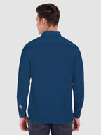 BLUE ROBED men's Casual ZIP Style Full Sleeve Cotton Kurta in Royal Blue view 58