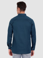 BLUE ROBED men's Casual Slim Fit Full Sleeve Cotton Kurta in Royal Blue view 70