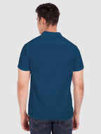 BLUE ROBED men's Half Sleeve Casual Cotton Kurta Daily Wear in Royal Blue view 75