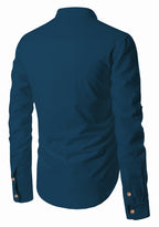 BLUE ROBED men's Casual ZIP Style Full Sleeve Kurta in Royal Blue view 68