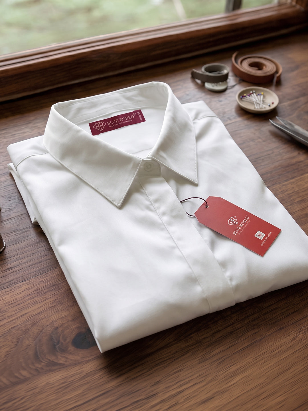 Women’s Elegant Solid Shirt – White | Viscose Rayon Fabric | 3/4th Sleeves