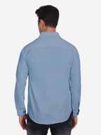 Men's Casual Full Sleeve XMan Shirt in White by BLUE ROBED, side view