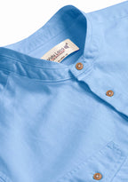 BLUE ROBED men's Casual Slim Fit Full Sleeve Double Pocket Cotton Kurta in Sky view 62