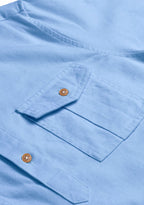 BLUE ROBED men's Casual Slim Fit Full Sleeve Double Pocket Cotton Kurta in Sky view 63