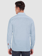 BLUE ROBED men's Casual Slim Fit Full Sleeve Cotton Kurta in Sky Blue view 24