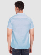 BLUE ROBED men's Half Sleeve Casual Cotton Kurta Daily Wear in Sky Blue view 4