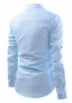 BLUE ROBED men's Casual ZIP Style Full Sleeve Kurta in Sky Blue view 73