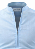 BLUE ROBED men's Casual ZIP Style Full Sleeve Kurta in Sky Blue view 74