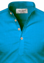BLUE ROBED men's Casual Slim Fit Full Sleeve Kurta in Teal view 112