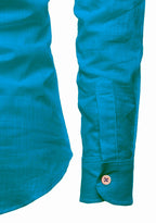 BLUE ROBED men's Casual Slim Fit Full Sleeve Kurta in Teal view 114