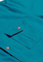 BLUE ROBED men's Casual Slim Fit Full Sleeve Double Pocket Cotton Kurta in Teal view 105