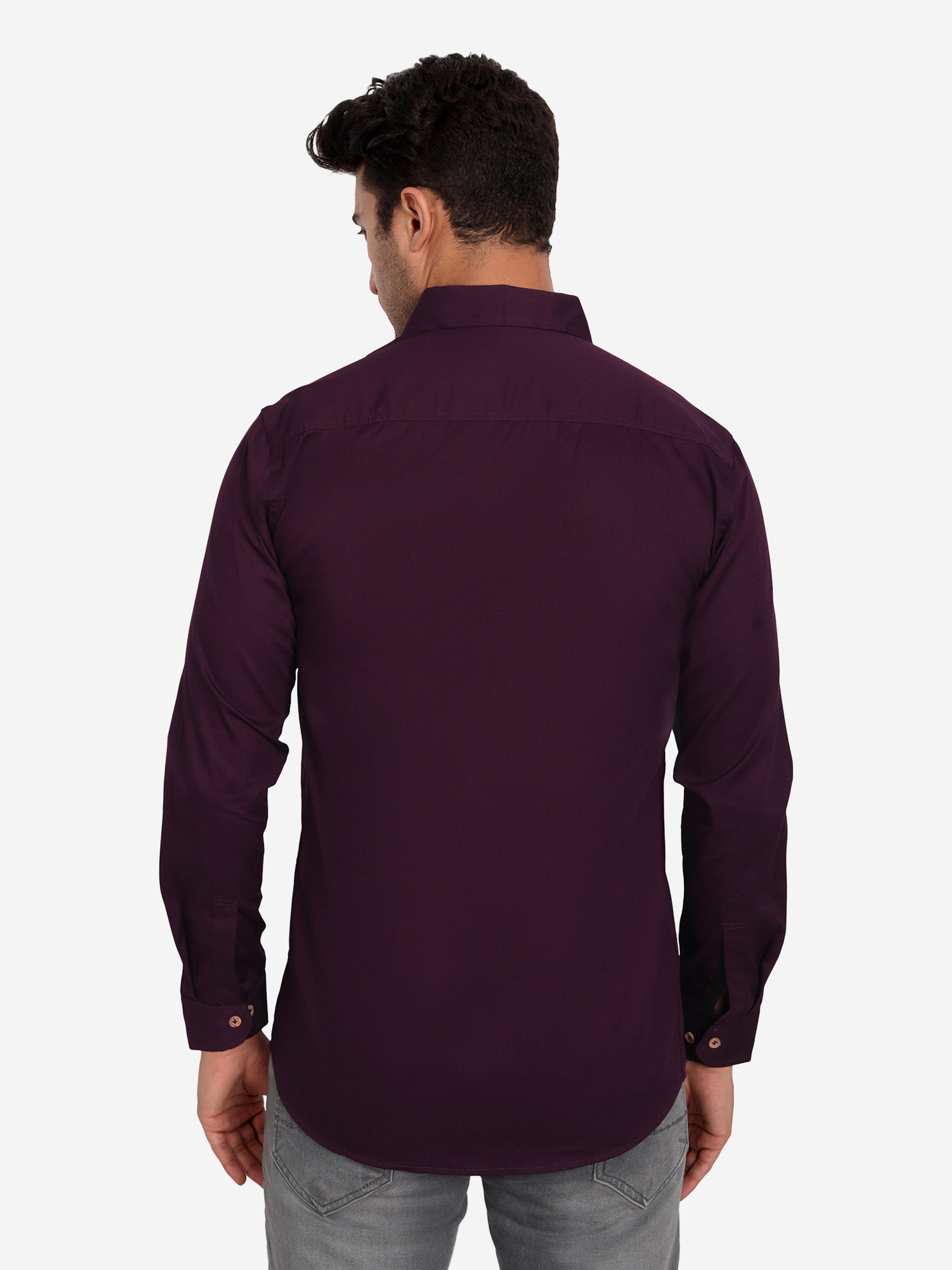 Men's Casual Full Sleeve XMan Shirt in White by BLUE ROBED, side view