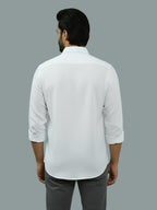 Full Sleeve Spread Collar Cotton Slim Shirt for Men and Boys in Shirt For Men And Green by BLUE ROBED, back view